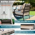 thumbnail image 2 of MF Studio 7-Piece Patio Conversation Set Outdoor Furniture Sofa Set for 9 People with Beige Cushions, 2 of 6