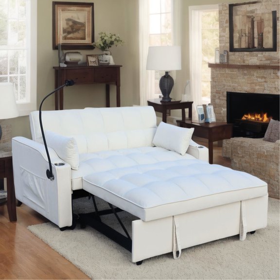 Soft Velvet, Adjustable Reclining - Space-saving Sofa for Apartments and Offices