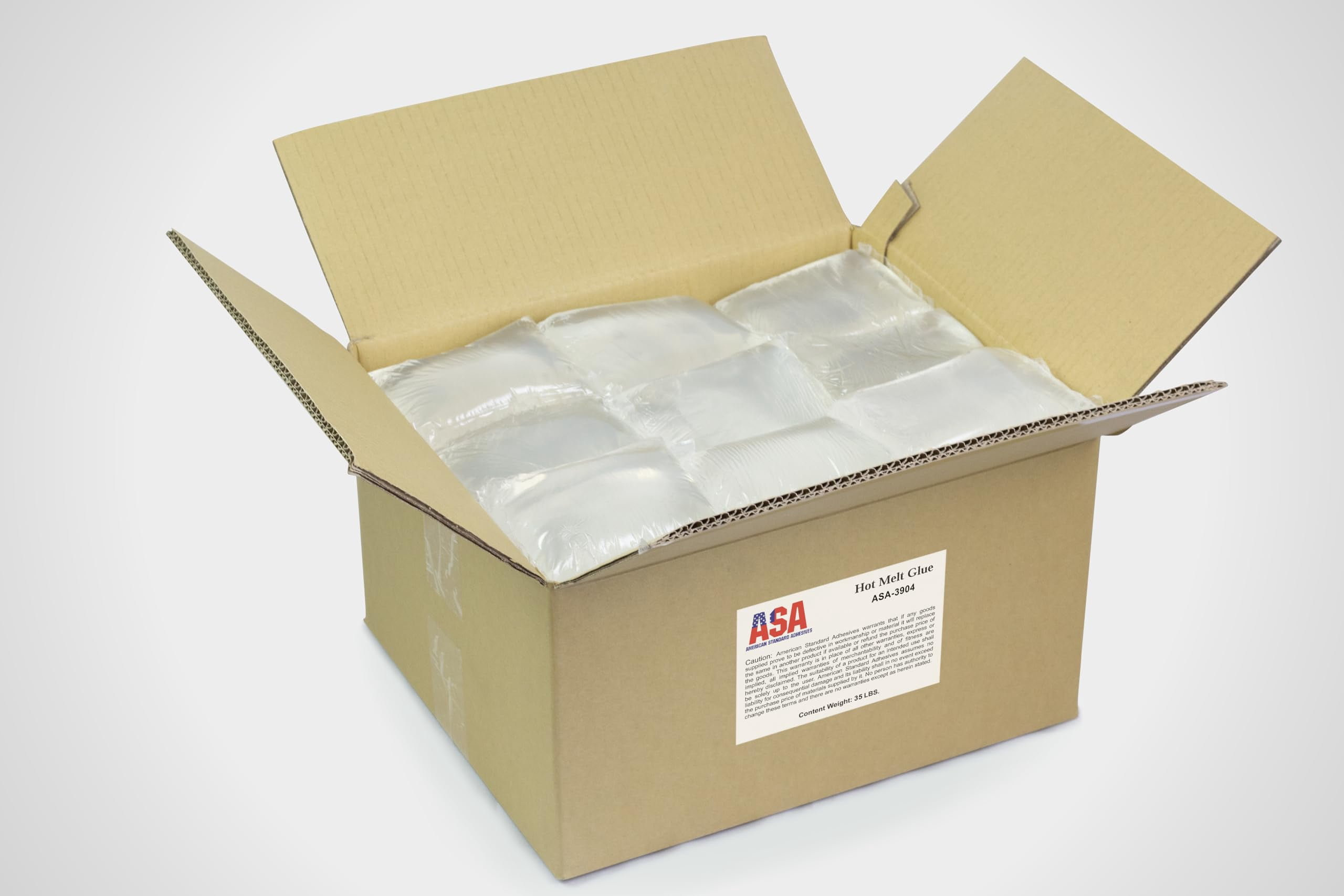 ASA High tack Pressure Sensitive Hot Melt Glue Permanently Tacky, Clear, Product Assembly Applications 35 lbs