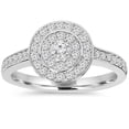 thumbnail image 1 of 1/2ct Double Halo Round Diamond Engagement Ring 10K White Gold, 1 of 3