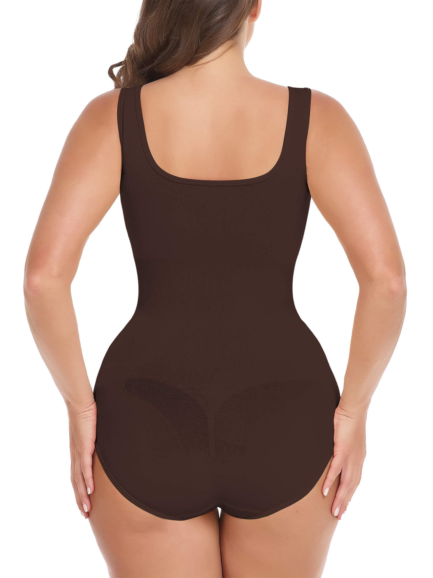 Vaslanda Women Waist Trainer Bodysuit Slim Full Body Shapewear Seamless  Round Neck Jumpsuits Tummy Control Tops 