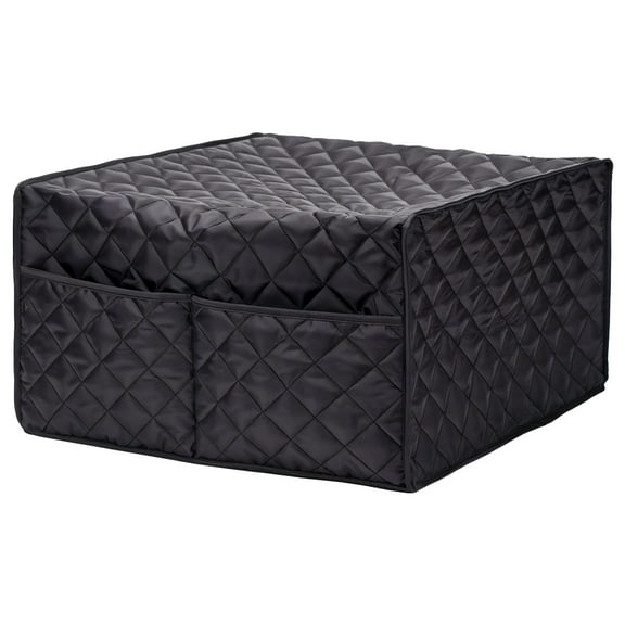 Microwave Oven Dust Cover, Clear Plastic Kitchen Appliance Protector, Black Cotton Fabric, Square Design, Easy-to-Clean, Waterproof, Shock-Resistant, Ideal for Home Use