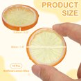 thumbnail image 2 of 10 Pcs Fake Lemon Slices, 1.6 Inch Simulation Lemon Slice Artificial Fruit Decor for Home Party Fruit Props, Orange, 2 of 7