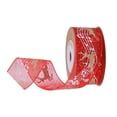 thumbnail image 2 of Christmas Ribbon DIY Crafts Cute Multipurpose Gift Ribbon 20m Christmas Pattern Red, 2 of 9