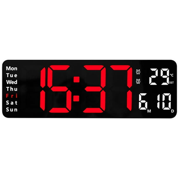 DQrwqpou Reloj Digital 13 Pulgadas Reloj Mesa Con Sensor para La Sala Estar Del (cuerpo Re