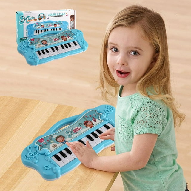 LSLJS Kids Piano Keyboard, Musical Instrument Kids Learning Educational Toy for Beginners 22 Keys Portable Piano 9.84x4.92x1.18in Electronic Keyboard Christmas Birthday Gifts