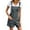 Dark Gray, variant on Clearance! Lisingtool Two Piece Sets for Women Women's Solid Color Double Pocket Cotton and Linen Suspender Jumpsuit Promotion Sale