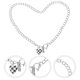thumbnail image 3 of KAKOWELY 1 collar con diseño de tablero de ajedrez y corazón para San Valentín., 3 of 4