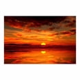 thumbnail image 5 of Orange Sunset Ocean Framed Canvas Wall Art, Modern Decor for Living Room Bedroom Bathroom Office Ready to Hang12"L x 8"W, 5 of 10