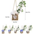 thumbnail image 3 of Jwdx Flower Basket Clearance, Hanging Basket Promotion! Wild Flower Door Basket Spring And Summer Wreath Welcome Spring And Summer Love Sign Porch Farmhouse Spring Artificial Flower B, 3 of 5