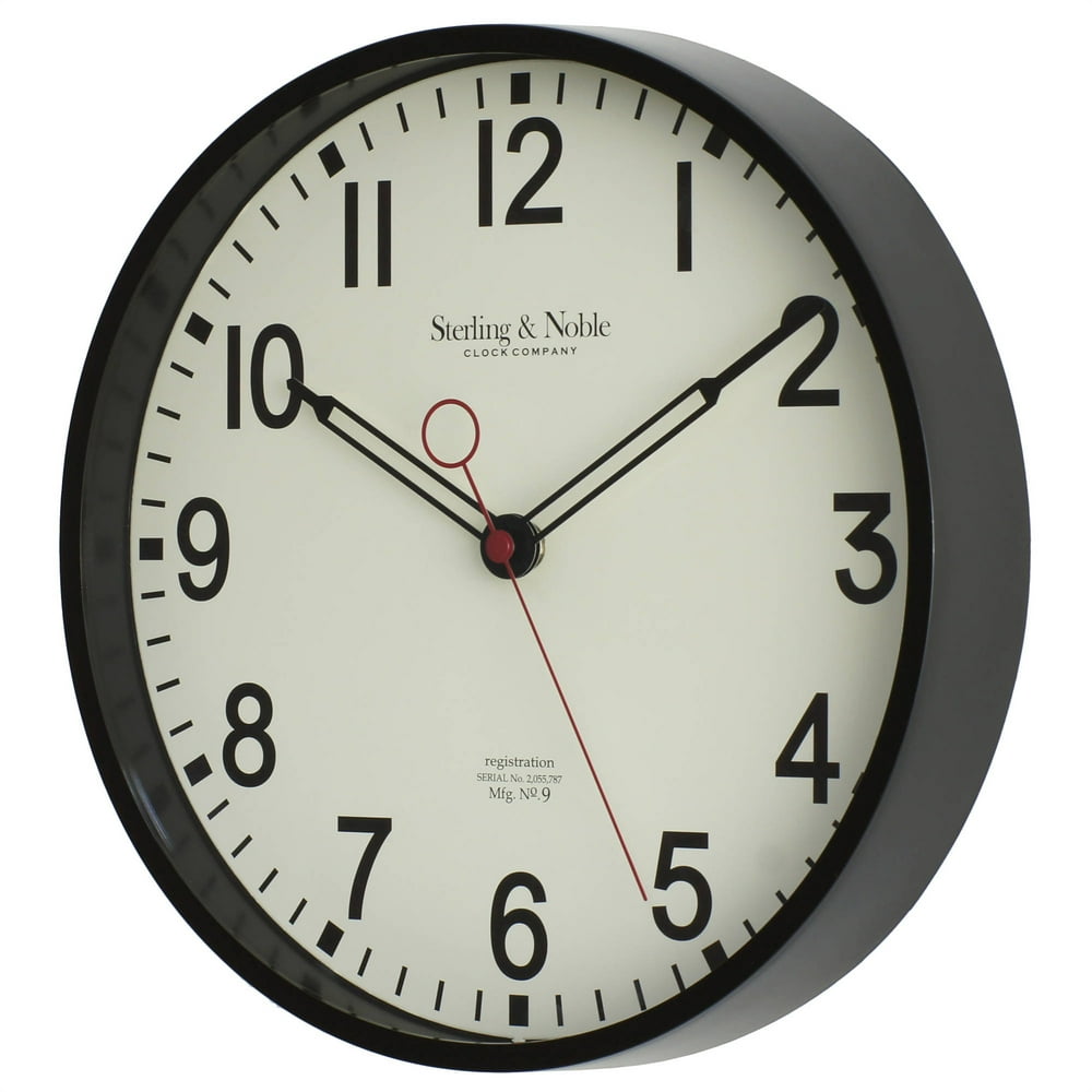 Mainstays 11.5" Open Hands Wall Clock, Black - Walmart.com - Walmart.com
