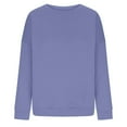 thumbnail image 4 of Hvot&aat Women's Crewneck Sweatshirts Long Sleeve Casual Loose Fit Pullover Solid Color Tshirt Tops 2025 Fall Trendy Clothes, 4 of 4