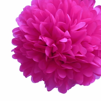 Quasimoon 40'' Fuchsia Tissue Paper Pom Poms Flowers Balls Adorable Paper Flower Ball Decorations Quasimoon 40'' Fuchsia Tissue Paper Pom Poms Flowers Balls Adorable Paper Flower Ball Decorations