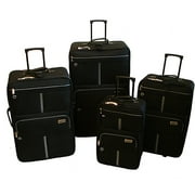 Generic Rugged Cargo Jumbo 4-Piece Luggage Set, Black/Grey
