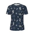 thumbnail image 5 of Wukai Vintage Marine Print Men's Short-Sleeved Mesh T-Shirt,Quick-Dry Short Sleeve Workout T-Shirt-, 5 of 8