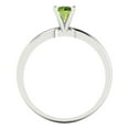 thumbnail image 4 of 0.5 ctw Solitaire Anniversary Ring for Women | Round Cut Natural Peridot | Hyperallergenic Solid 18K White Gold, 4 of 5