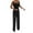 Black, variant on Bigersell Cute Distressed Jumpsuits Jumpsuit Women's Jumpsuits Slim Cut Waist Ruffle Casual Jumpsuit Ladies' Misses Classic Fit Jumpsuit