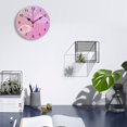 thumbnail image 2 of Silent Wall Clock 25cm/9.84in Round Wall Clock Neon Flamingo Hanging Clock for Home Living Room Bedroom Kitchen Non Ticking Battery Operated Living Room Mute Clock, 2 of 5