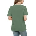 thumbnail image 5 of Vmvidoty Blouses for Women Summer Short Sleeve Crewneck Dressy Shirts Casual Waffle Knit Hollow Out Tunic Tops Green S, 5 of 5