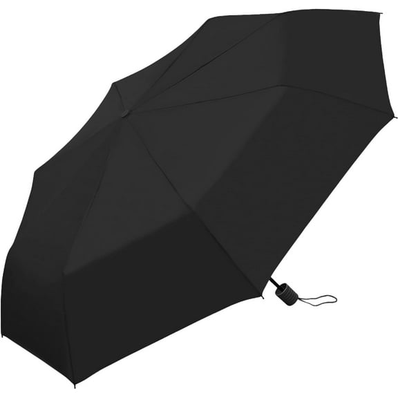 Weather Station Mini Rain Umbrella, Manual Folding Umbrella, Windproof, Lightweight and Packable for Travel, Full 42 Inch Arc, Black