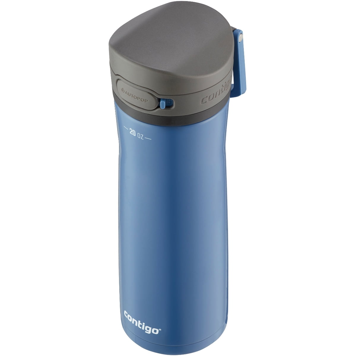  Contigo Jackson Chill 2.0 Vacuum-Insulated Stainless Steel  Water Bottle, Secure Lid Technology for Leak-Proof Travel, Keeps Drinks  Cold for 12 Hours, 20oz Steel/Blue Corn: Home & Kitchen