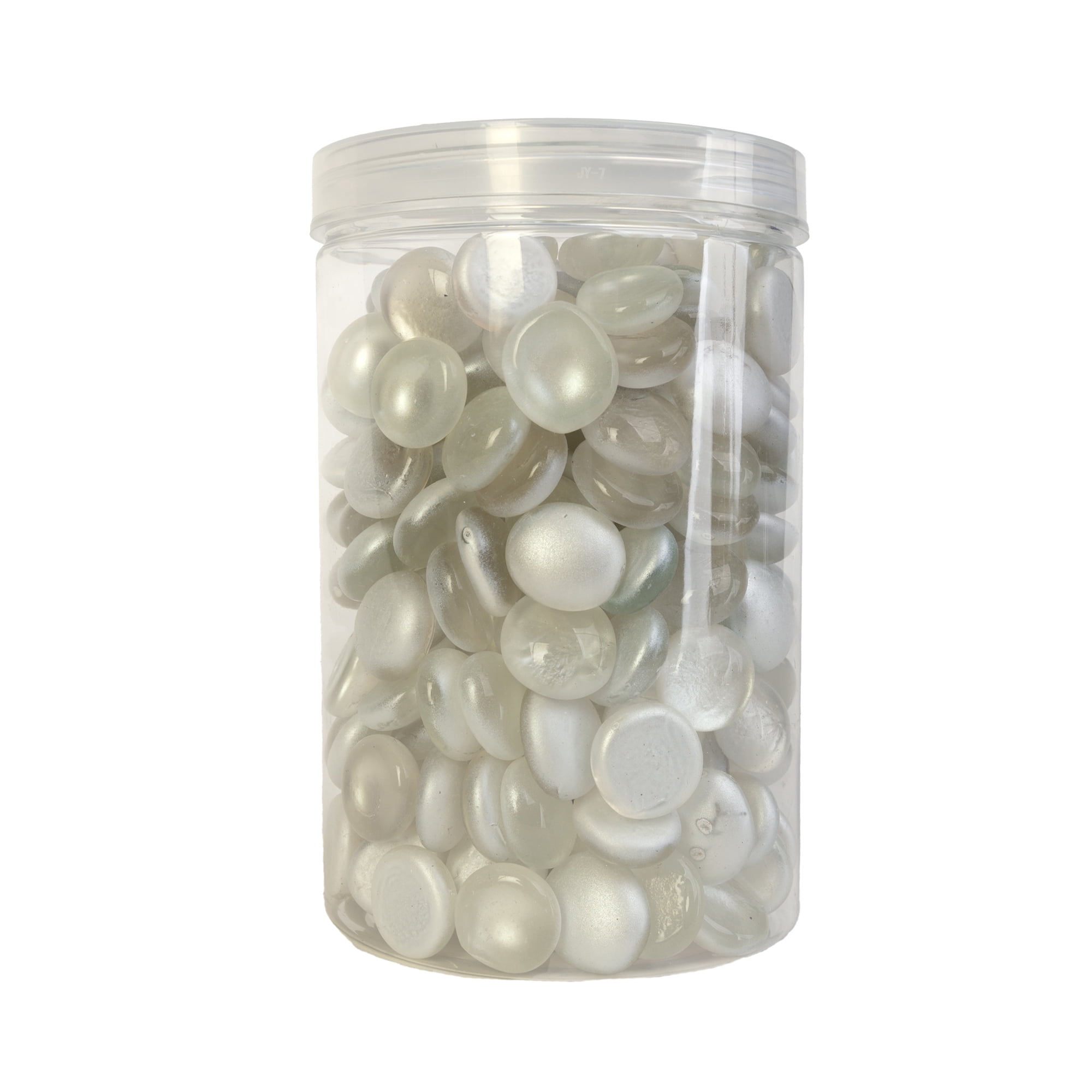 Pearl Matte Metal Glass Gems 48 oz. Jar