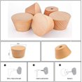 thumbnail image 2 of Ganchos de pared multiusos de madera de haya para colgar en la pared, hechos a mano con textura única, para cocina, lavadero, fácil instalación, material de madera natural, paquete de 5, 2 of 5