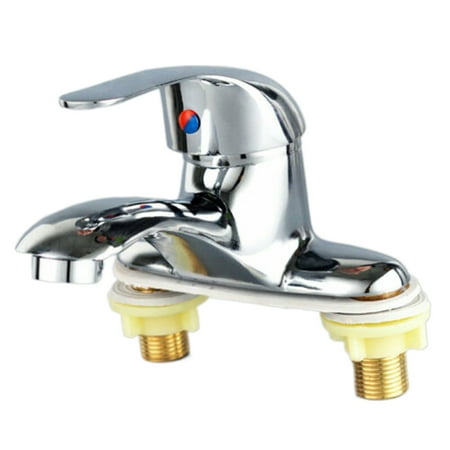 

Bathroom Double Couplet Basin Sink Faucet Waterfall Countertop Chrome Mixer Tap