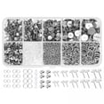 thumbnail image 1 of Fabricación de aretes,Kit para hacer aretes Adultos principiantes Anillos de salto abiertos,Kit de suministros para aretes Respaldos de aretes de mariposa,Partes traseras de aretes Postes para, 1 of 8
