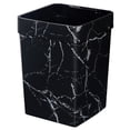 thumbnail image 4 of OATIPHO Stylish Black Marble Texture Plastic Waste Bin for Storage Tidy Living Room Bedroom Size 10.5 x 10.5 x 11.5 Inches, 4 of 8