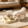 thumbnail image 6 of 2 in 1 Automatic Pet Feeder Water Dispenser,8.4x6.6x7.6inch Pet Food Bowl,Dog Food Dispenser with Non-Slip Mat for Small Medium Dog Puppy Cat Kitten(Yellow), 6 of 6