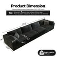 thumbnail image 2 of 157.5" 4-Seater Cloud Sofa,Modular Sectional Couch,Modern Deep Seat Upholstered Couches with Plush Corduroy Fabric for Living Room Furniture,Bedroom and Apartment,No Assembly Required,Black, 2 of 6