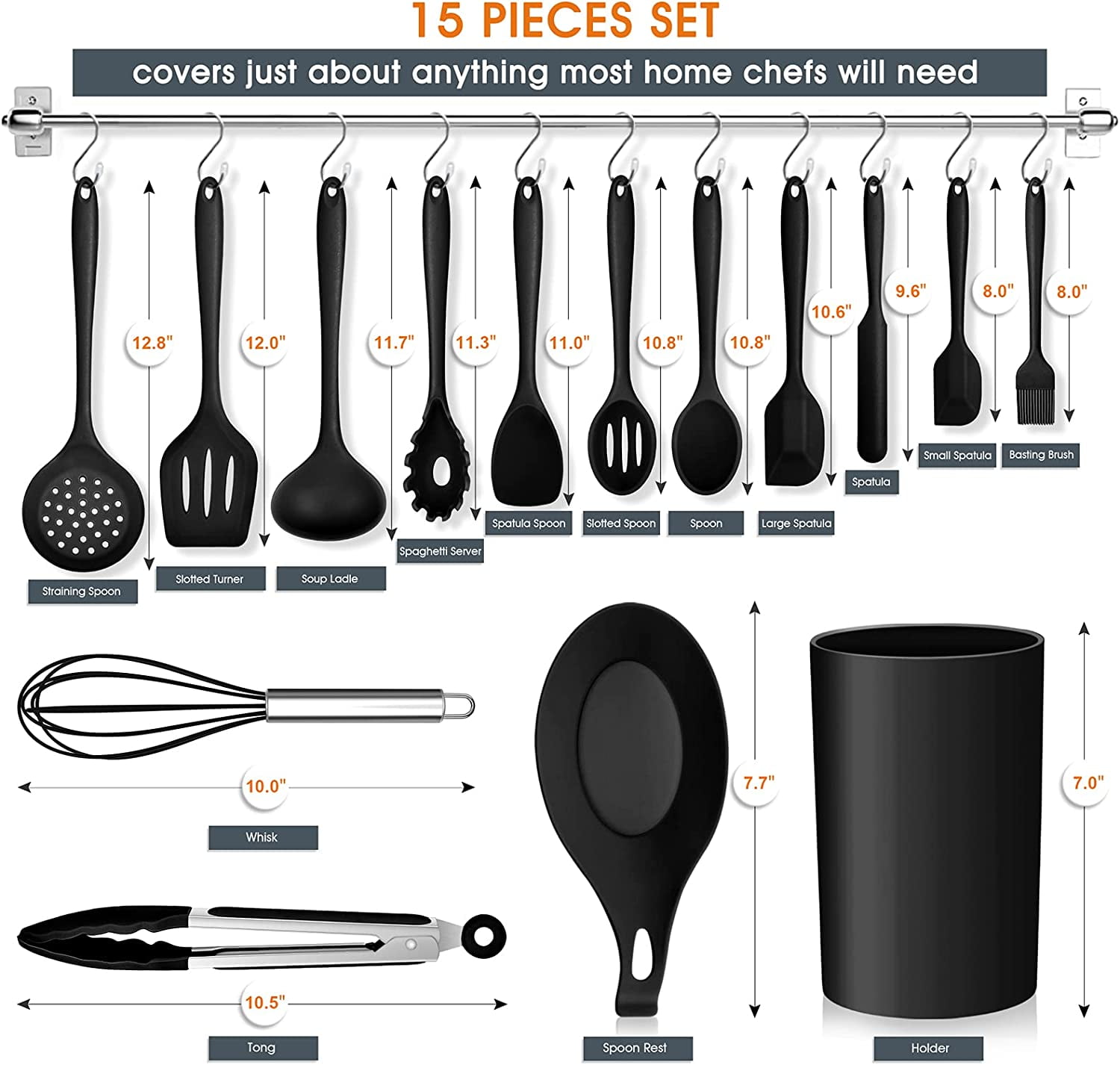 After probably a decade of having mismatched cooking utensils, I final, Kitchen Utensil Set