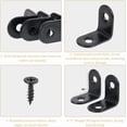 thumbnail image 5 of 20 Pcs Black L Bracket Corner Brace 1x0.96 Small Metal Right Angle Brackets Stainless Steel Fastener Corner Protector Shelf Support with Screws, 5 of 9