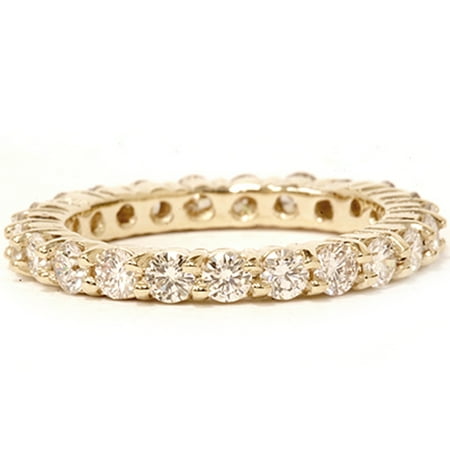 diamond yellow gold eternity band 14k ct ring womens rings anniversary bands diamonds engagement watches