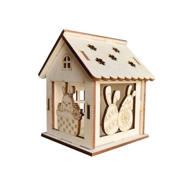 Hxlamzoo Kids Toys Easter Delights DIY Wooden House Of Creativitys Charmings Easter Cottage Build Your Own Wooden Masterpiecess Toys Clearance Sale