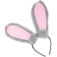 thumbnail image 3 of Diadema con orejas de conejo de peluche, adorable broche para el pelo con orejas de conejo de Pascua, recuerdo de fiesta de Pascua, 3 of 7
