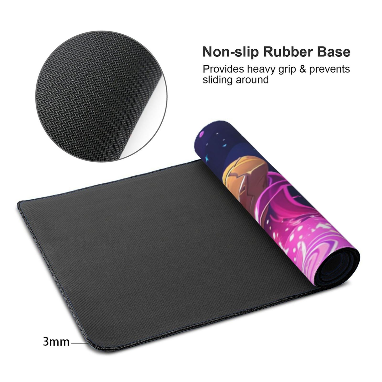 Hirioo Colorful Potion Bottles Magic for Mouse Pad ,Anti-Slip Base, Durable Stitched Edges, Perfect for Gaming, Office, and Home Use,16x35.5in