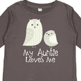 thumbnail image 4 of Inktastic My Auntie Loves Me owl Boys or Girls Long Sleeve Toddler T-Shirt, 4 of 5