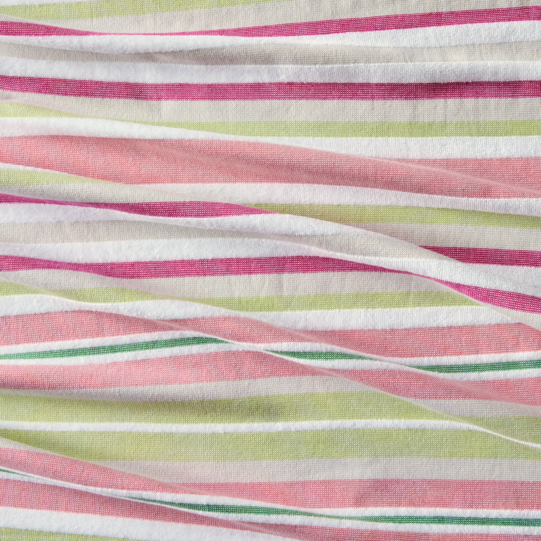 Better Homes & Gardens Coastal Tropez Striped Pink & Green Cotton-Blend Beach Towel