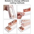 thumbnail image 5 of Staplers and Staples Set, MSDADA Acrylic Stapler with 1000 Pcs Staples, Staple Remover, Clear Acrylic Tape Holder with Tape, Office Accessories, Office Supplies Stationary Set(Rose Gold), 5 of 5
