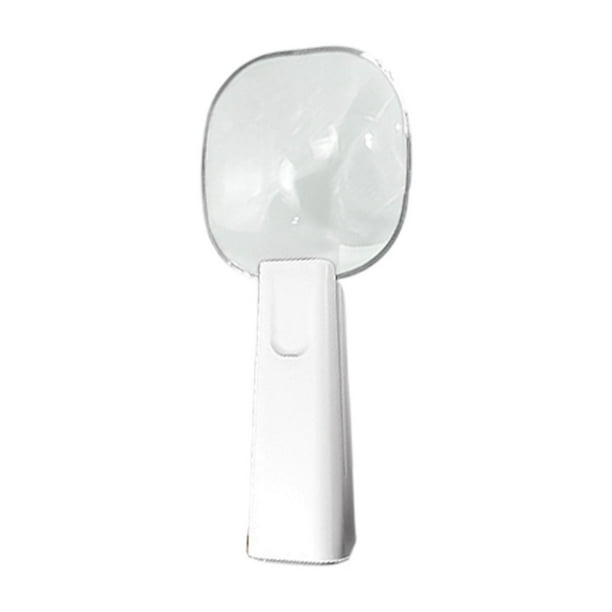 Cuchara medidora de comida para perros con báscula, práctica para alimentar a gatitos y cachorros. Blanco