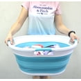 thumbnail image 6 of SAMMART 36L (9.5 Gallon) Collapsible 3 Handled Plastic Laundry Basket-Foldable Pop Up Storage Container-Portable Washing Tub-Space Saving Basket/Water Capacity 27L/7.1 Gallon, 6 of 6