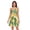 Yellow and Green, variant on Dailycode Summer Dresses for Women Strapless Casual Beach Cover Ups Luxury Leopard with Flowers Tube Top Sundress