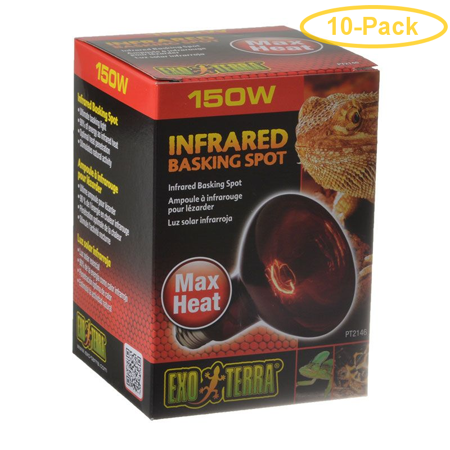 Exo-Terra Heat Glo Infrared Heat Lamp 150 Watts - Pack of 10