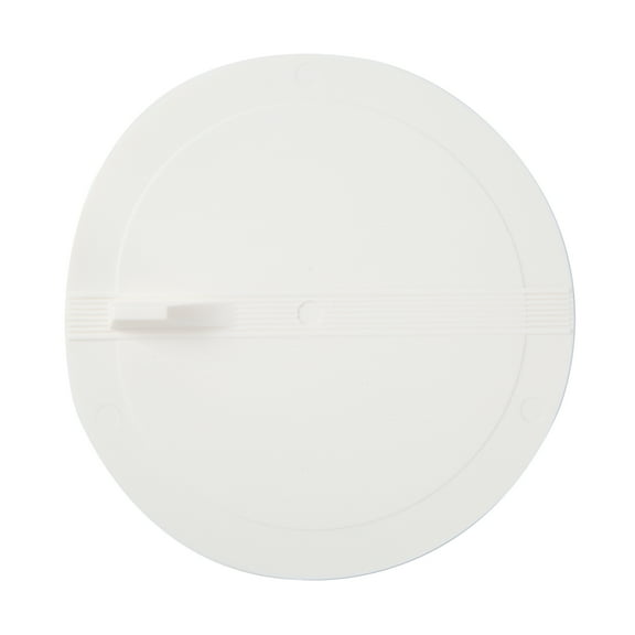 Mainstays Universal White 4.9" Round Rubber Flat Suction Sink Stopper for Kitchen or Bathroom