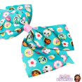 thumbnail image 4 of LUV HER Cute Gabby's Dollhouse Single Hair Bow For Girls - One Large Printed Hair Bow Featuring your Favorite Character Cakey - Alligator Clip - Birthday Gift for Girls Ages 3+, 4 of 6
