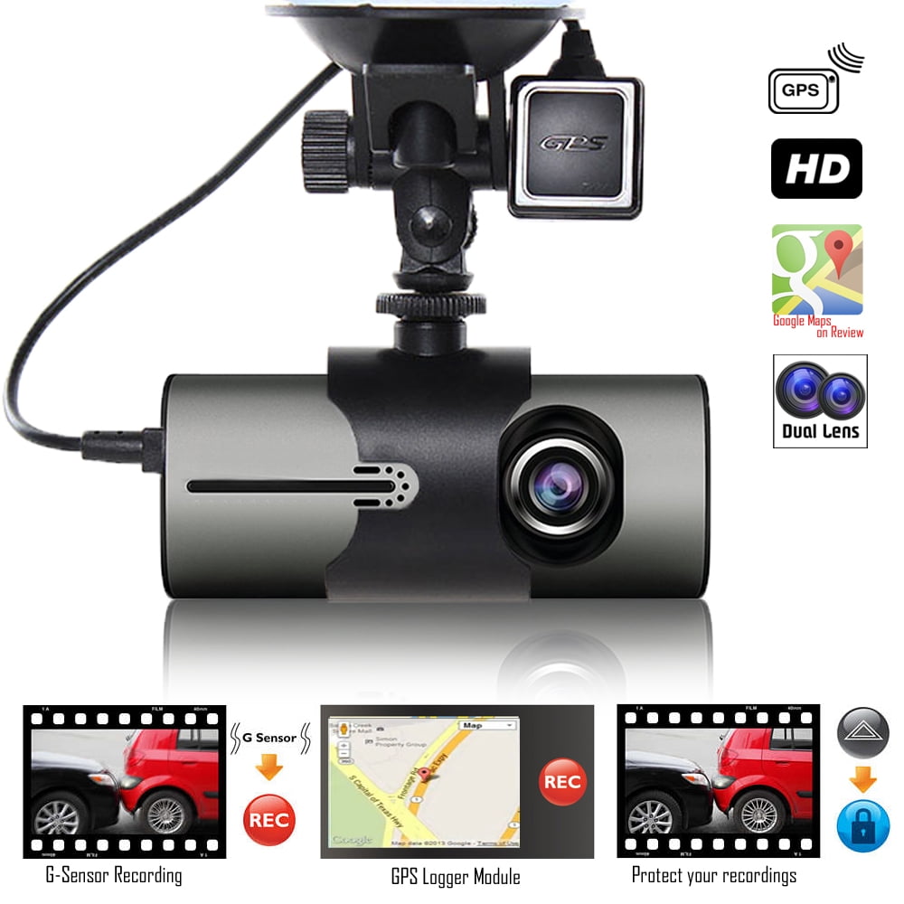 OnDash Cameras 2.7 Blaupunkt BPDV142 Dual Camera DashCam with GPS