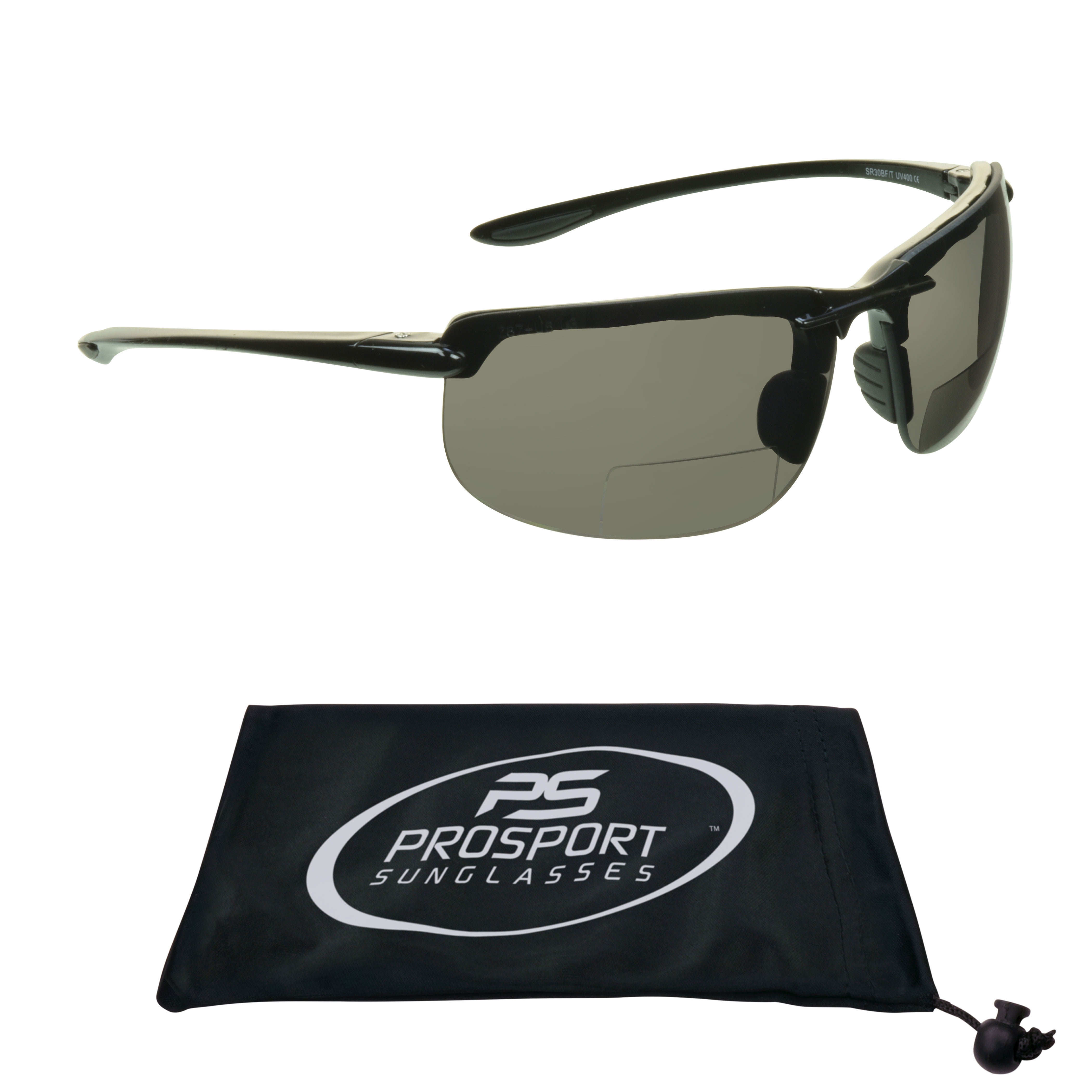 proSPORT Bifocal Safety Sunglass Reader Men Women Rimless Wrap Around