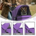 thumbnail image 2 of Pet Stroller for Small Dogs 10 lbs, Dog Stroller for Medium Dogs 30 lbs, Cat Strollers for 2 Cats, 3 Wheels Foldable Jogger Puppy Stroller with Storage Basket and Cup Holder, Purple, 2 of 14